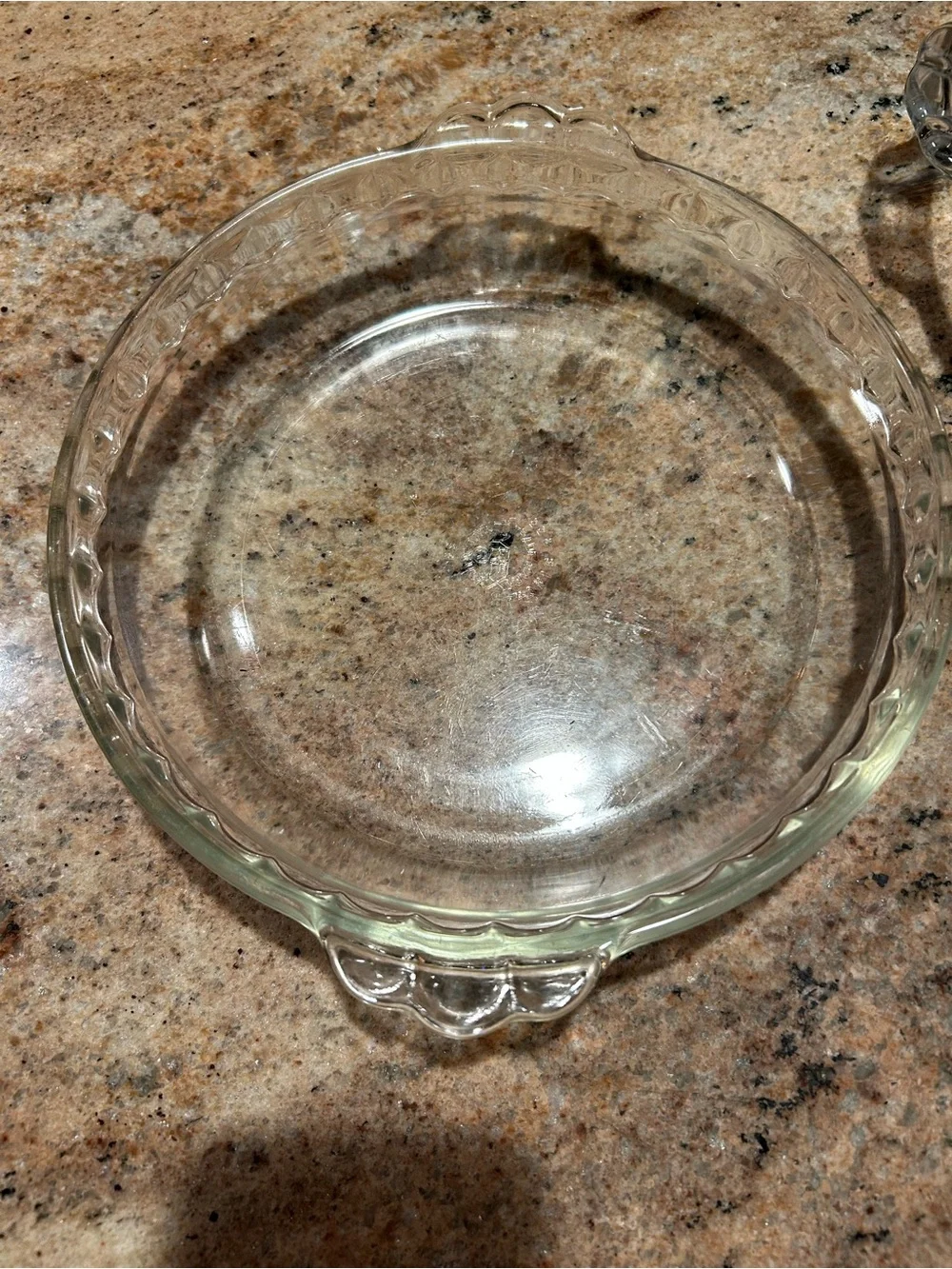 Pyrex TRADE MARK #228 Fluted Edge Clear Glass 9” Set of 2 Vintage Pie Dish Set